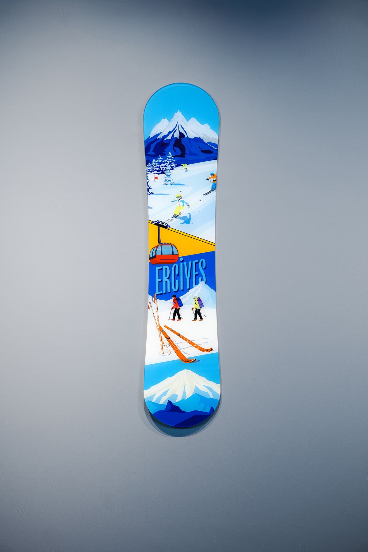 Erciyes Snowboard — akrilik pleksi duvar sanatı