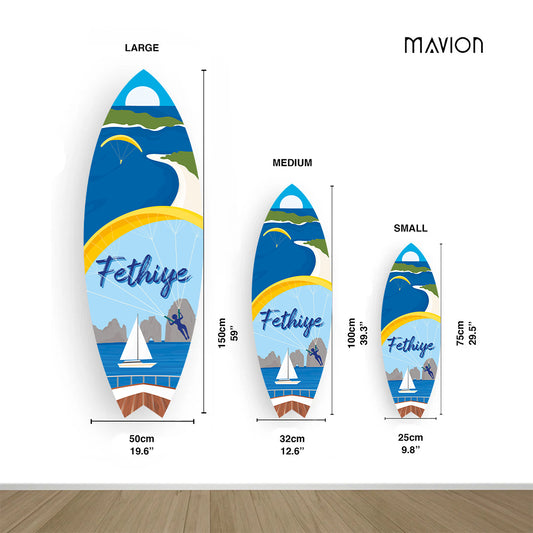 Fethiye Dekoratif Sörf Tahtası — farklı açı