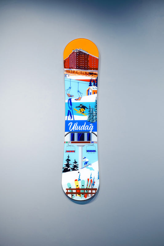 Uludağ Snowboard — akrilik pleksi duvar sanatı