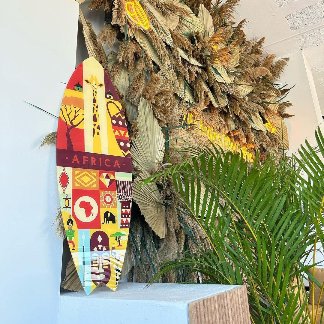 Surfboard Akrilik Duvar Dekoru 'Africa' - Mavion