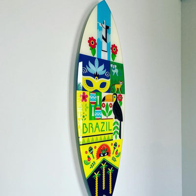 Surfboard Akrilik Duvar Dekoru 'Brazil' - Mavion