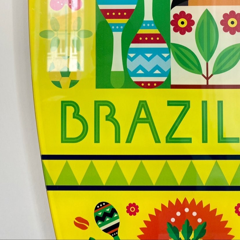 Surfboard Akrilik Duvar Dekoru 'Brazil' - Mavion