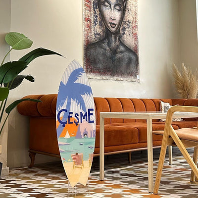 Surfboard Akrilik Duvar Dekoru 'Çeşme' - Mavion