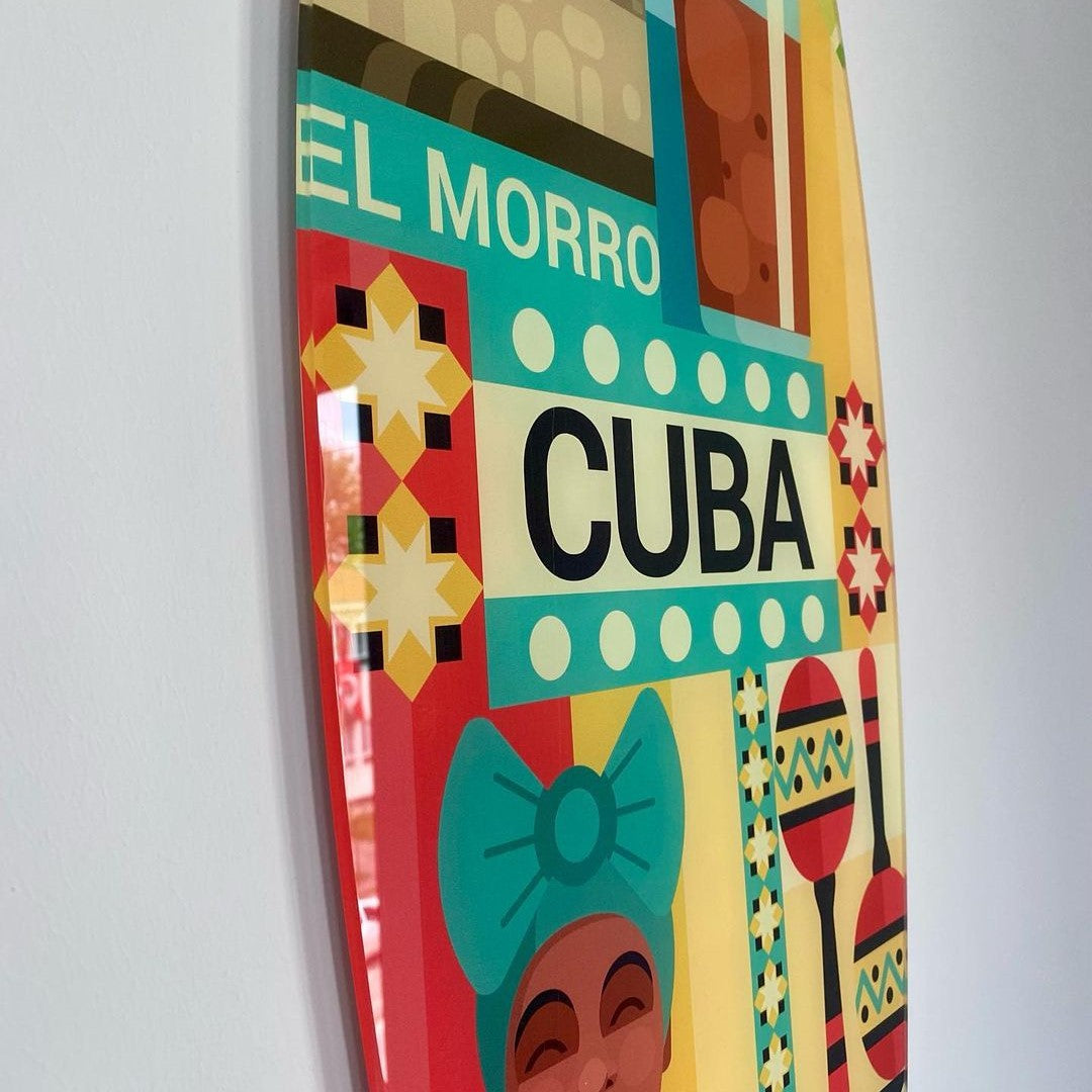Cuba Dekoratif Sörf Tahtası — askı sistemi