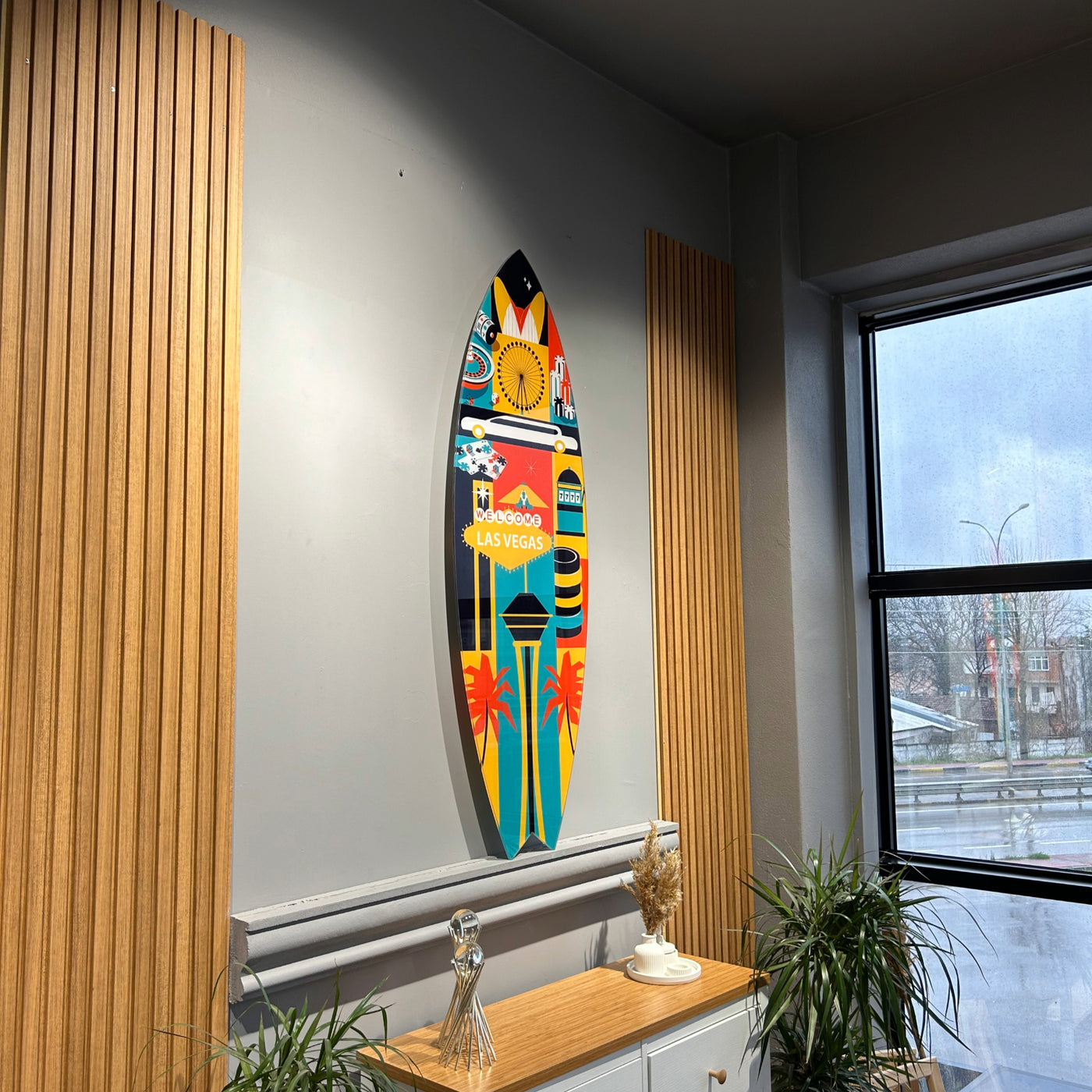 Surfboard Akrilik Duvar Dekoru 'Las Vegas' - Mavion