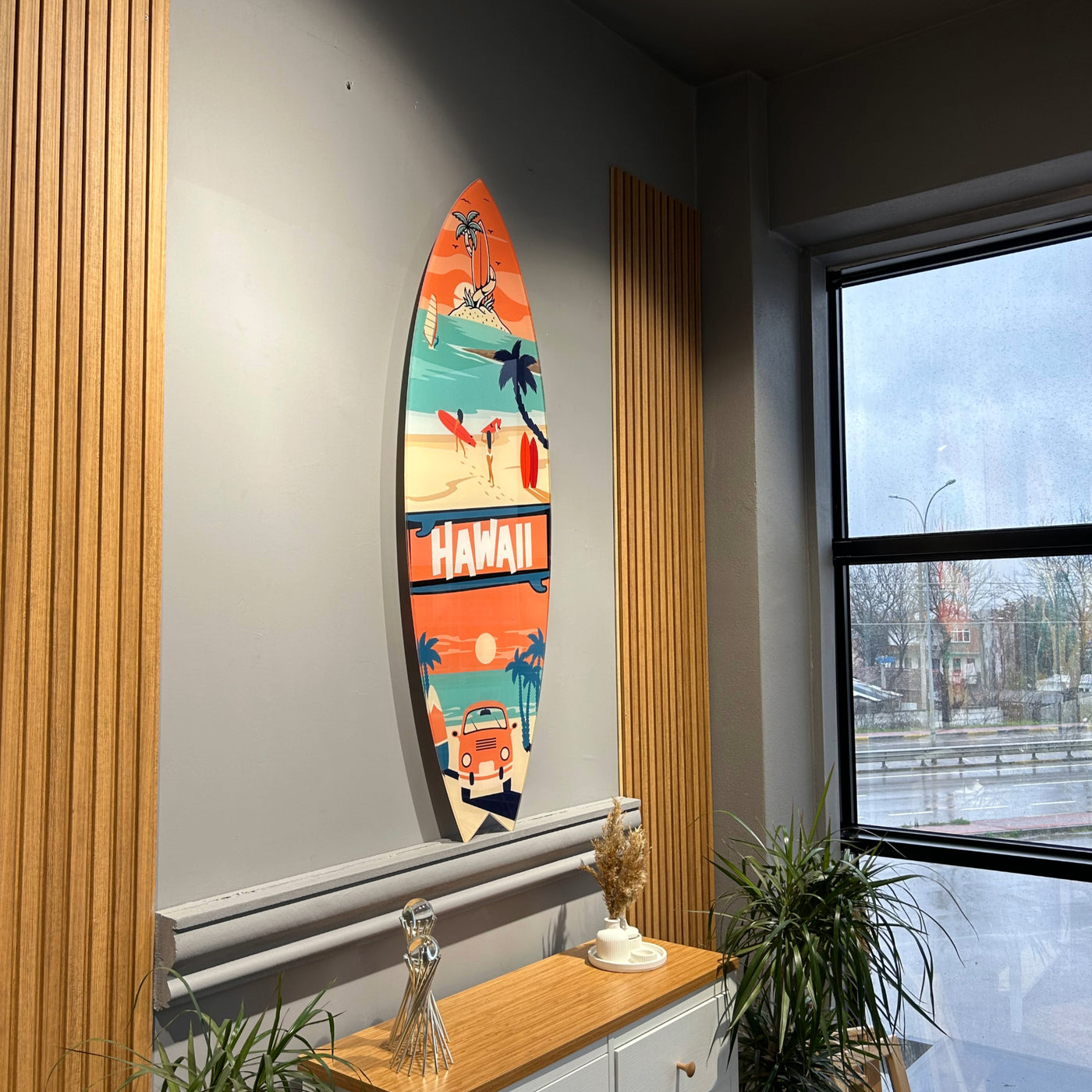 Surfboard Akrilik Duvar Dekoru 'Hawaii' - Mavion