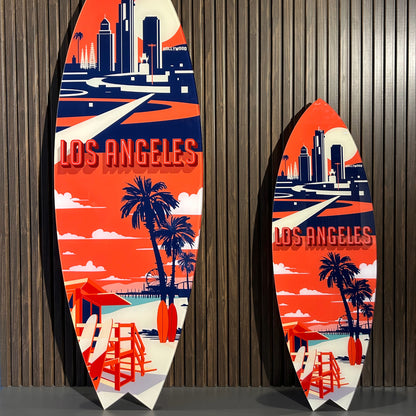 Los Angeles Dekoratif Sörf Tahtası — detay görünümü
