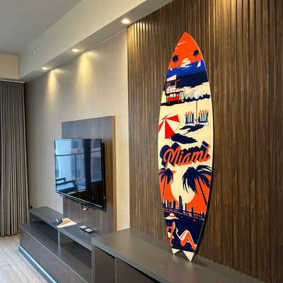 Surfboard Akrilik Duvar Dekoru 'Miami' - Mavion