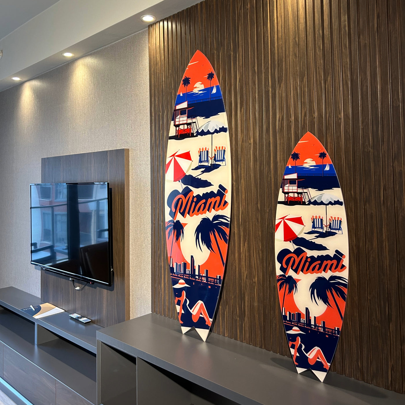 Surfboard Akrilik Duvar Dekoru 'Miami' - Mavion