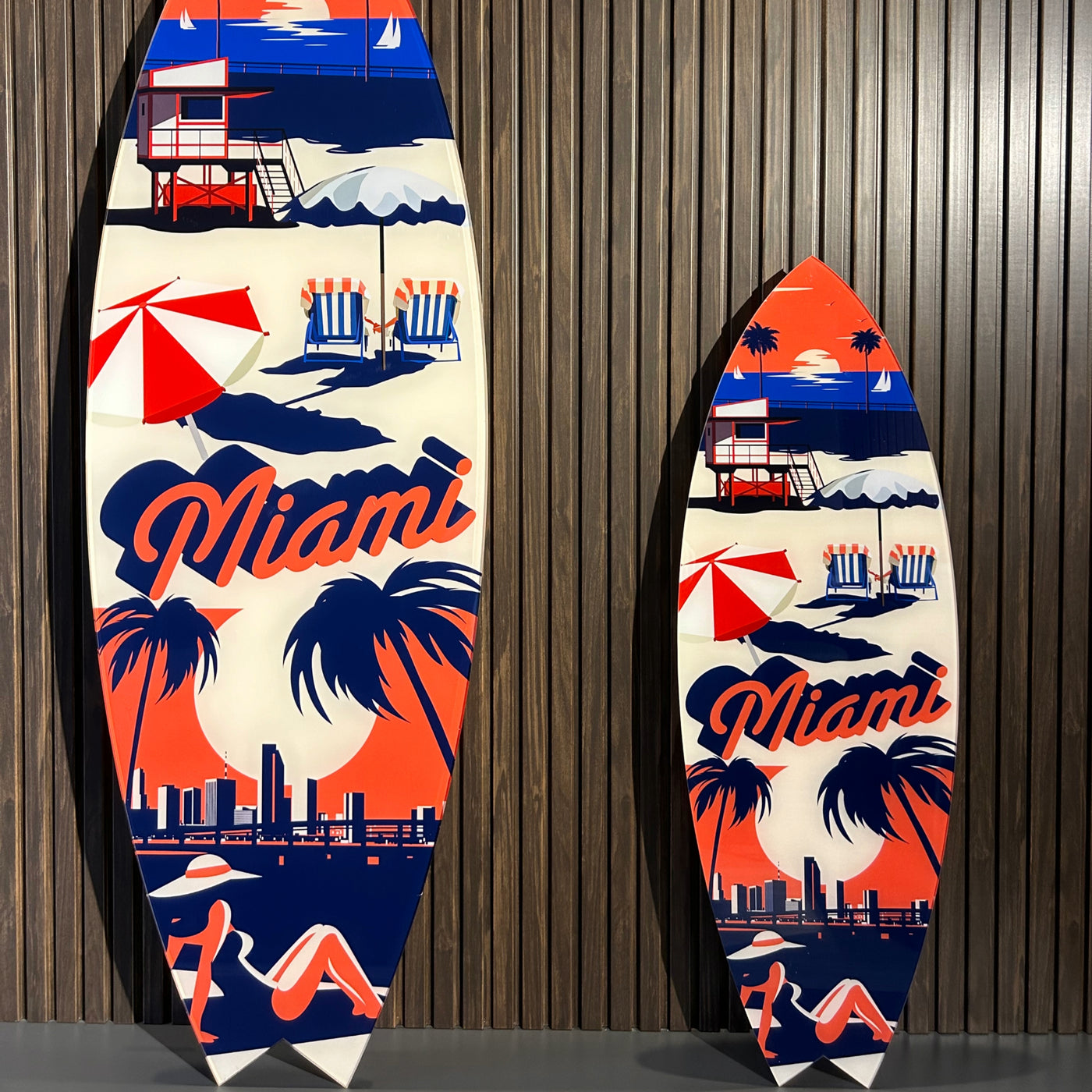 Surfboard Akrilik Duvar Dekoru 'Miami' - Mavion