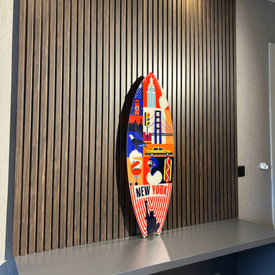 Surfboard Akrilik Duvar Dekoru 'New York' - Mavion