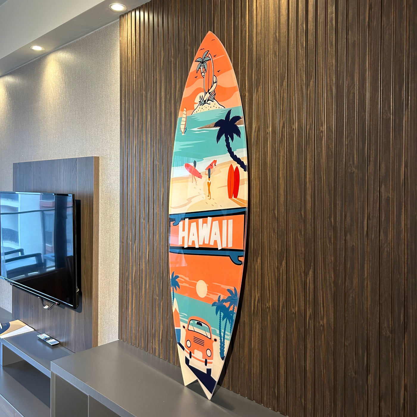 Surfboard Akrilik Duvar Dekoru 'Hawaii' - Mavion