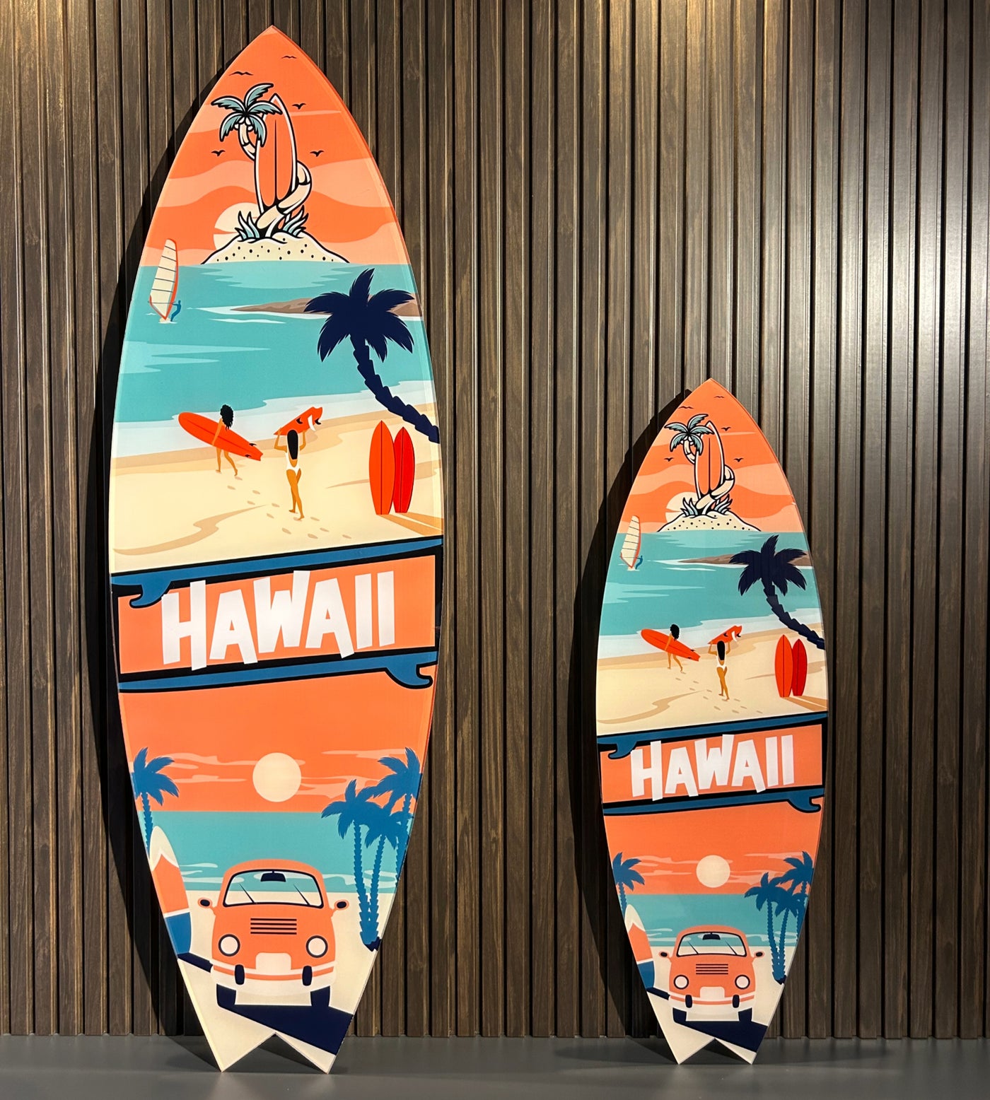 Surfboard Akrilik Duvar Dekoru 'Hawaii' - Mavion