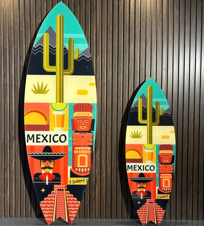 Surfboard Akrilik Duvar Dekoru 'Mexico' - Mavion