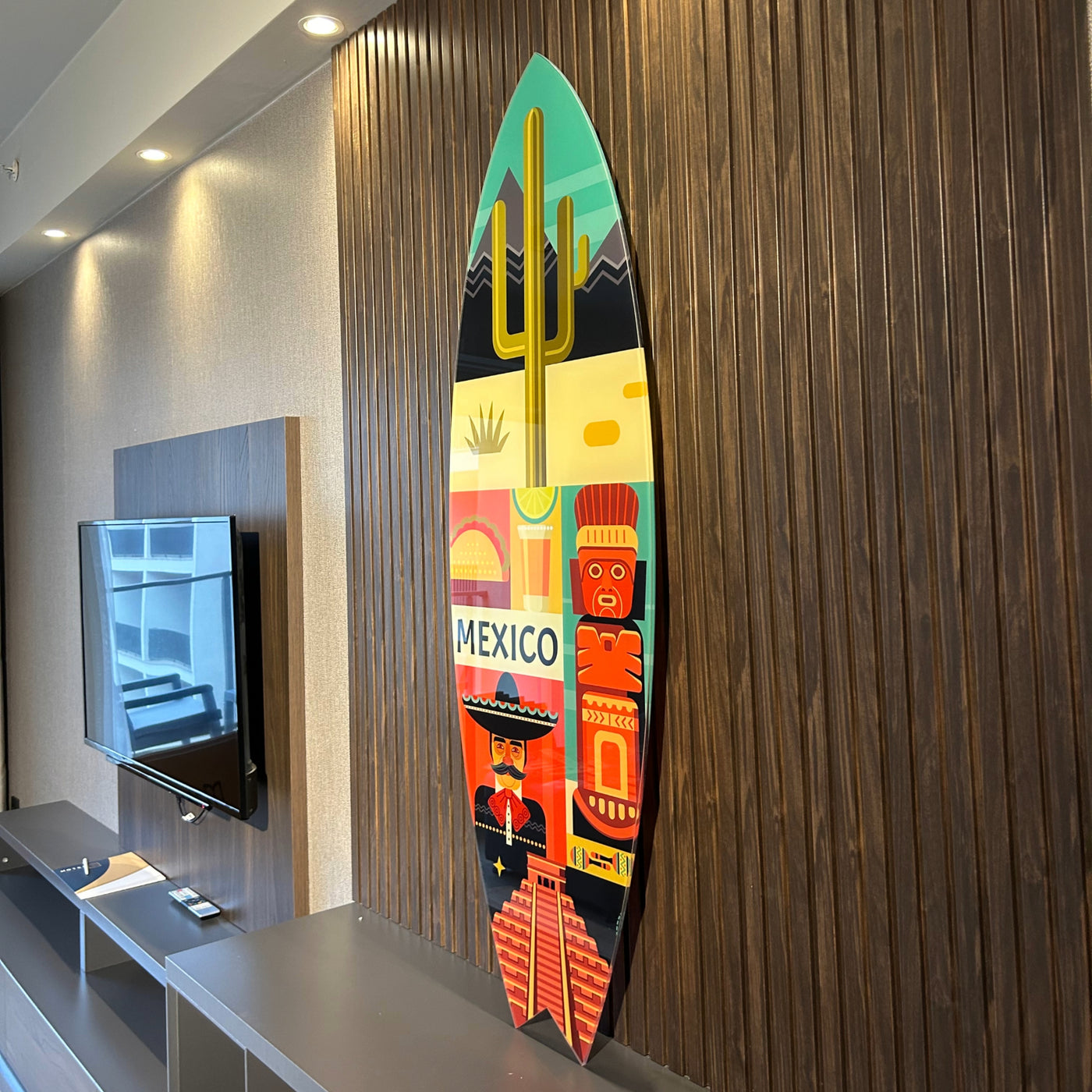 Surfboard Akrilik Duvar Dekoru 'Mexico' - Mavion