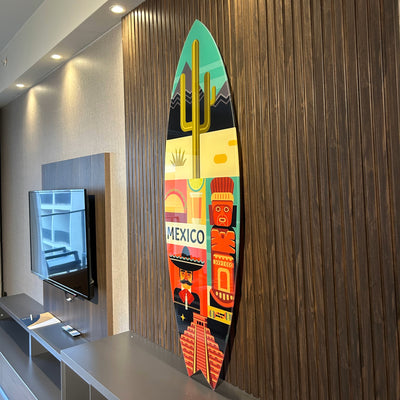 Surfboard Akrilik Duvar Dekoru 'Mexico' - Mavion