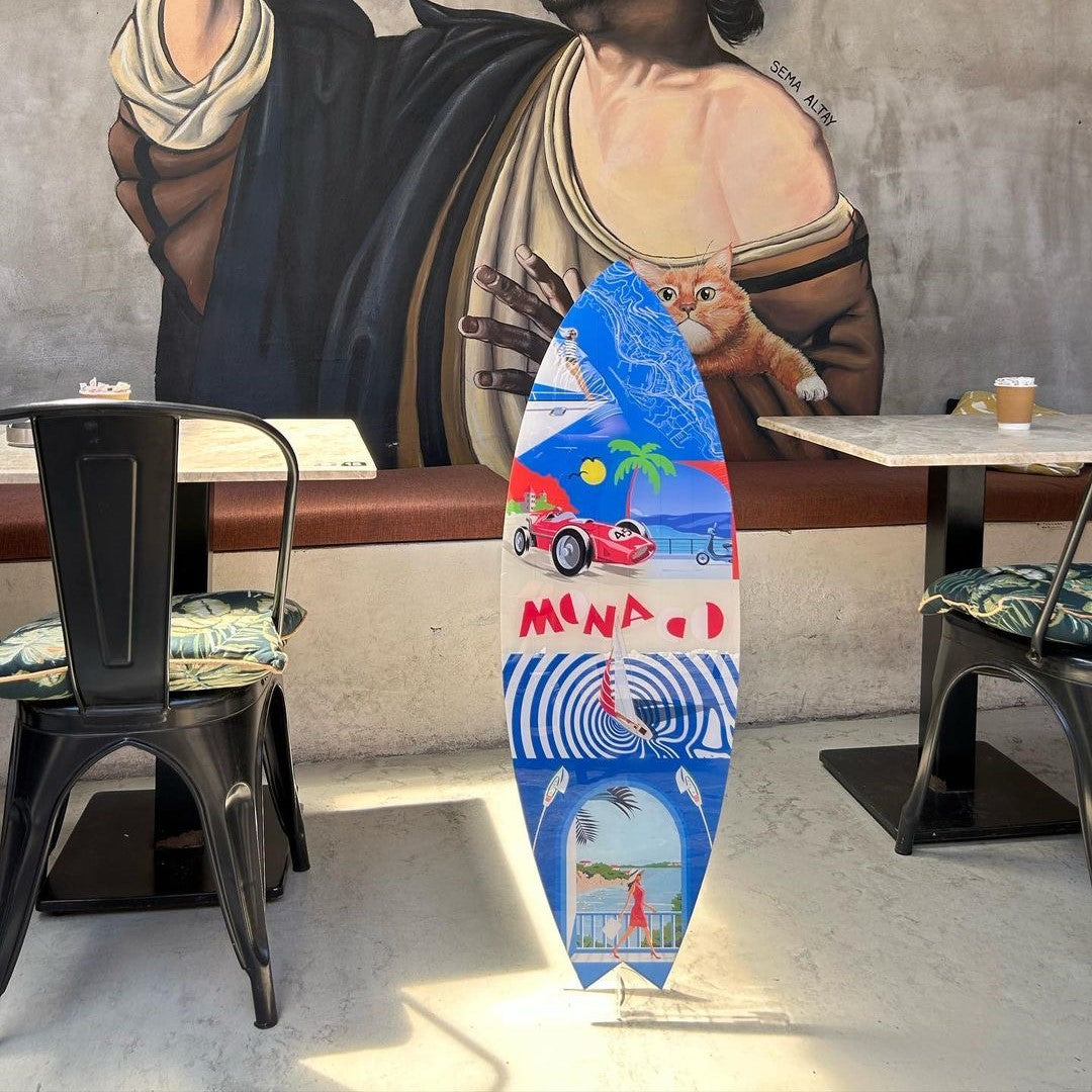 Surfboard Akrilik Duvar Dekoru 'Monaco' - Mavion