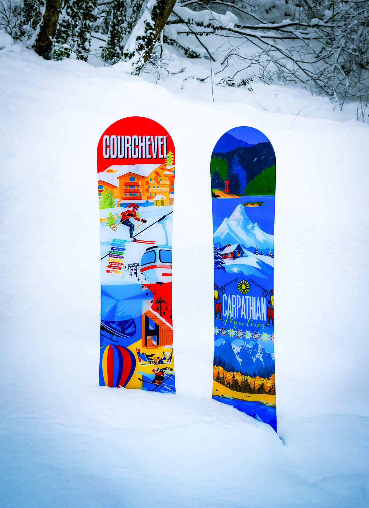 Courchevel Snowboard — farklı açı
