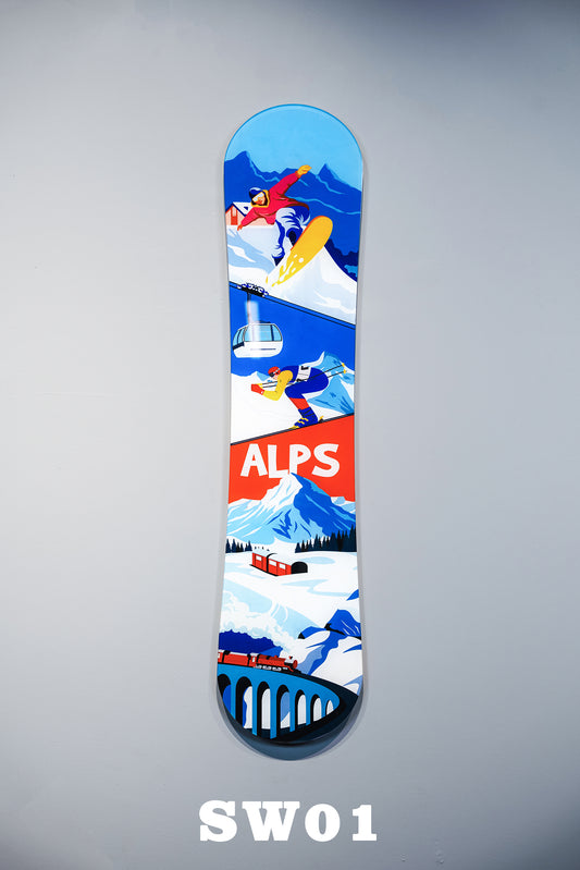 SnowBoard 150 x 34 — akrilik pleksi duvar sanatı