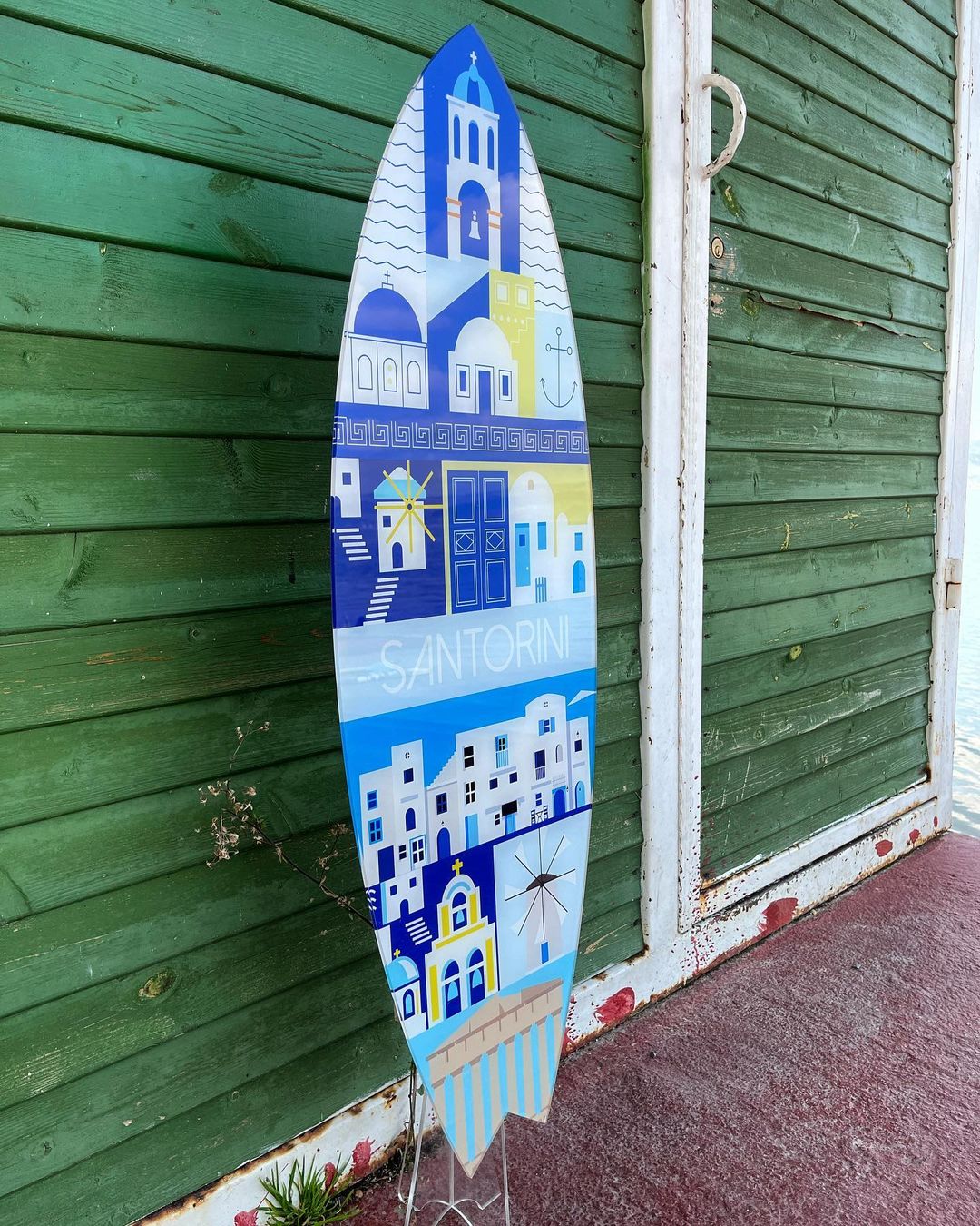 Santorini Dekoratif Sörf Tahtası — görsel 7